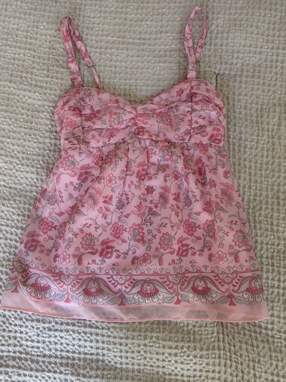 Vintage Hollister Pink Floral Baby Doll Top